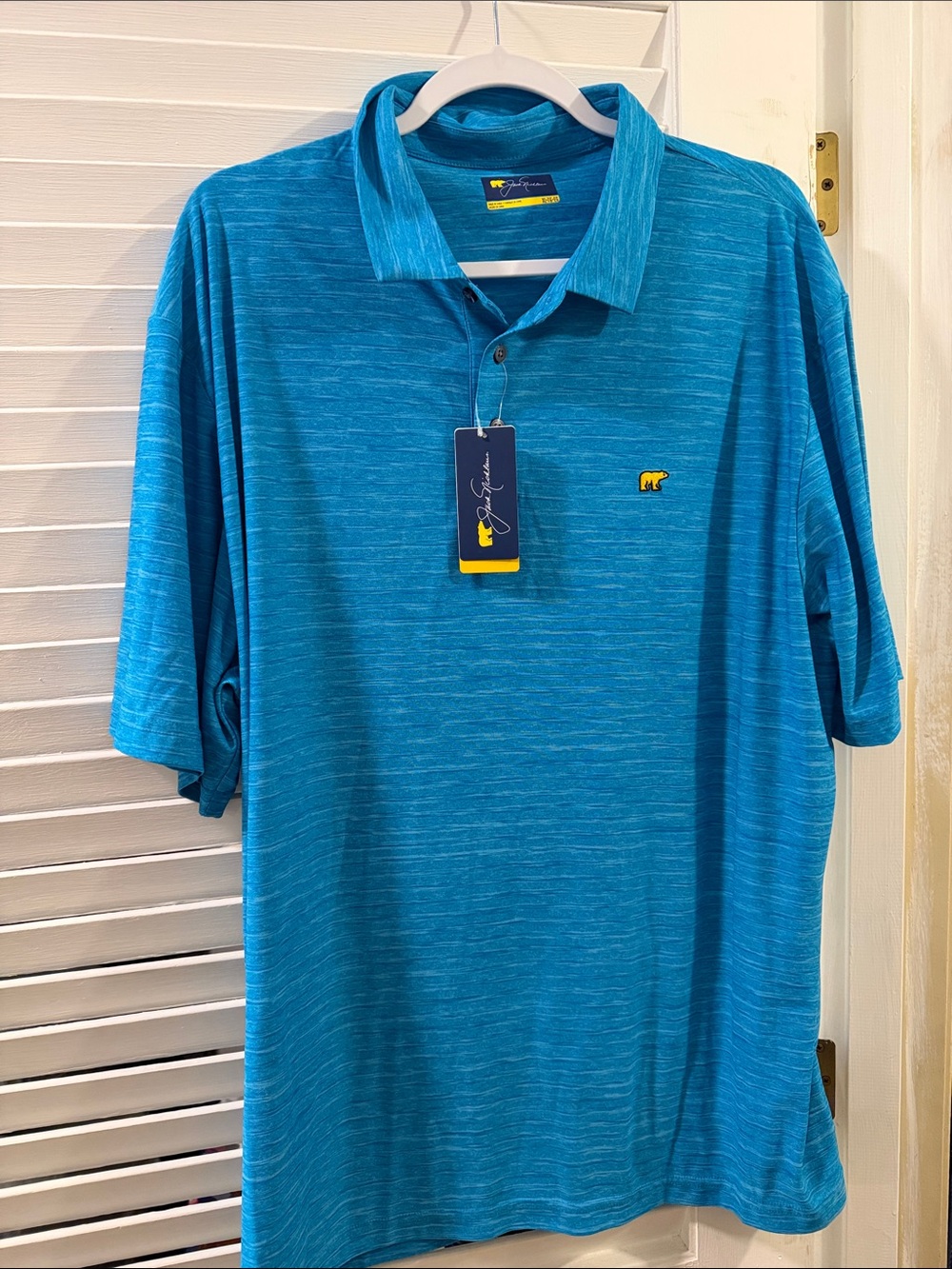 Jack Nicklaus teal blue polo